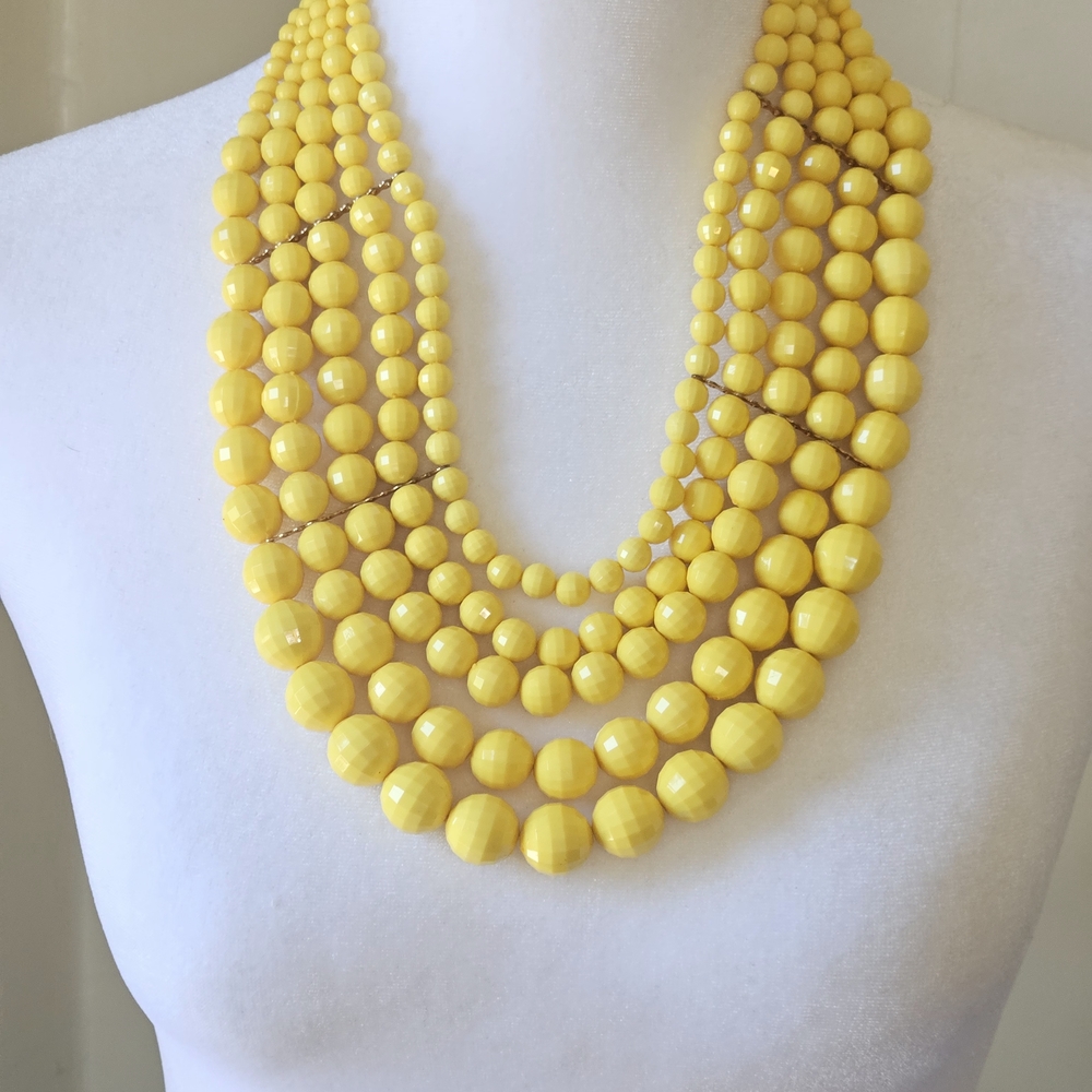 5 Strand Layered Beaded Necklace